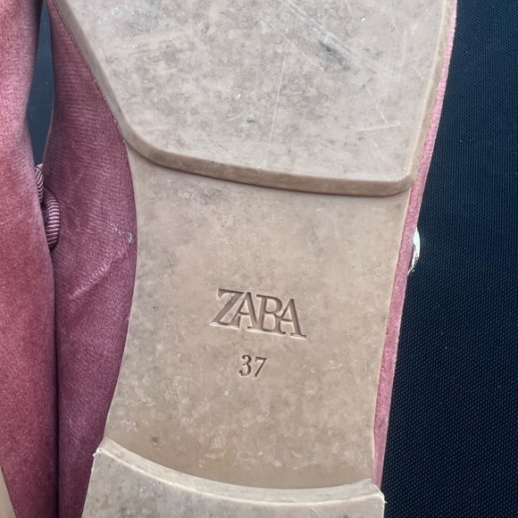 Zara, velvet, Mary Jane-style, ballet flats size 37 - Picture 5 of 8